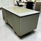 All Steel Equipment 55" Vintage Executive Desk Glass Top Mid Century Industrial
