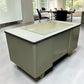 All Steel Equipment 55" Vintage Executive Desk Glass Top Mid Century Industrial