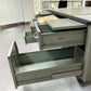 All Steel Equipment 55" Vintage Executive Desk Glass Top Mid Century Industrial