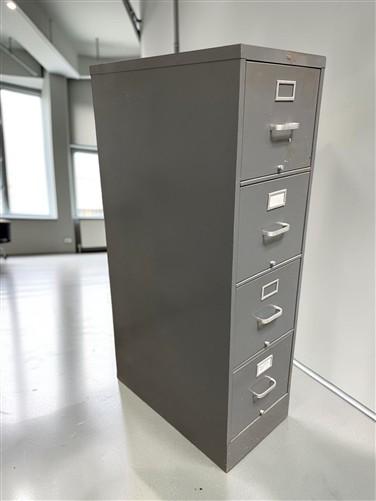 HON Filing Cabinet, Vintage Metal 4 Drawer Green File Cabinet Industrial