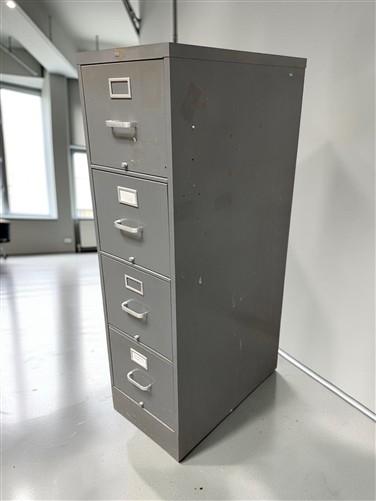HON Filing Cabinet, Vintage Metal 4 Drawer Green File Cabinet Industrial
