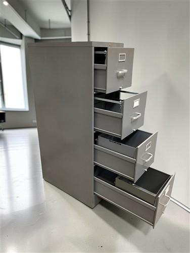 HON Filing Cabinet, Vintage Metal 4 Drawer Green File Cabinet Industrial