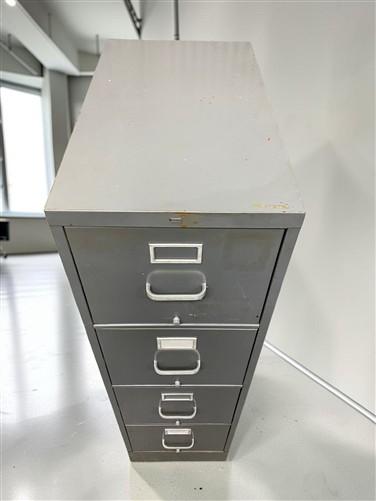 HON Filing Cabinet, Vintage Metal 4 Drawer Green File Cabinet Industrial