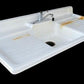 White Porcelain Dual Drainboard Sink, Vintage Kitchen Sink, Farmhouse Utility