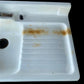 White Porcelain Dual Drainboard Sink, Vintage Kitchen Sink, Farmhouse Utility
