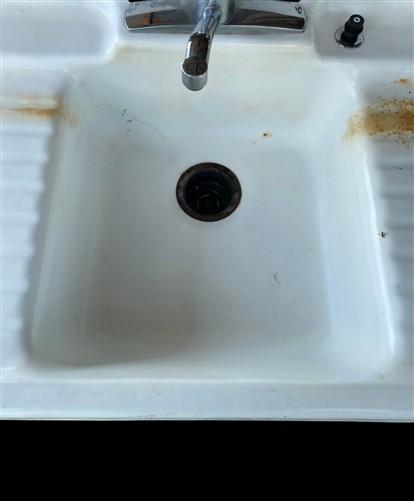 White Porcelain Dual Drainboard Sink, Vintage Kitchen Sink, Farmhouse Utility