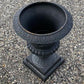 17" Tall Cast Iron Fluted Urn, Flower Pot Planter, Garden Patio Yard Art G1
