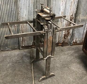 Pioneer No 22 Wringer Washer Folding Bench, Antique Hand Crank Laundry Tool