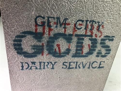 Gem City Deters Dairy Service Milk Bottle Box, Vintage Porch Dairy Delivery