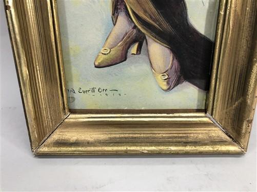1914 Alfred Everill Orr Pabst Brewing Panama Girl Framed Yard Long Advertising A