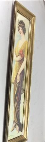 1914 Alfred Everill Orr Pabst Brewing Panama Girl Framed Yard Long Advertising A