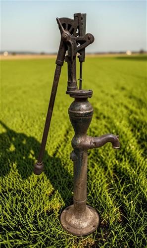 Well Water Pump, Windmill Pitcher Pump, Patel Foundry, Cast Iron Garden Art C1