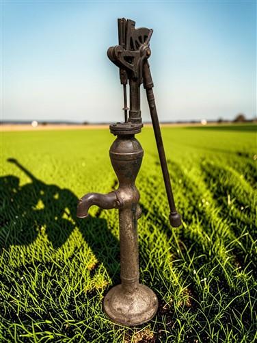 Well Water Pump, Windmill Pitcher Pump, Patel Foundry, Cast Iron Garden Art C1