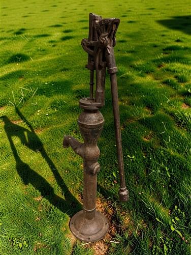 Well Water Pump, Windmill Pitcher Pump, Patel Foundry, Cast Iron Garden Art F1
