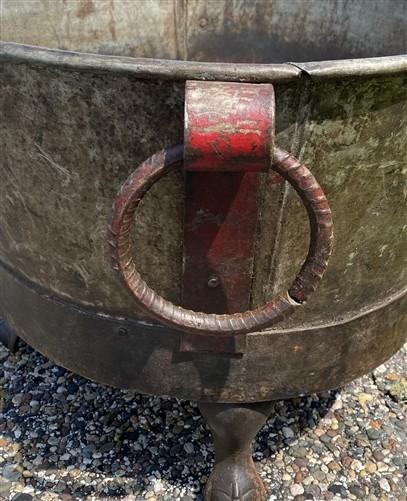 Rustic Large Metal Wash Tub Farmhouse Planter Garden Decor Galvanized Bucket, D