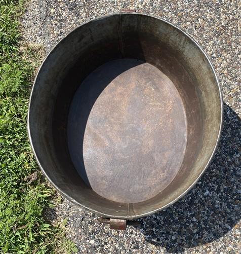 Rustic Large Metal Wash Tub Farmhouse Planter Garden Decor Galvanized Bucket, D