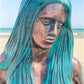 Large Mermaid Statue, Garden Decor Outdoor Nautical Ocean Sea Siren Sculpture, K