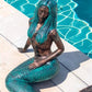 Large Mermaid Statue, Garden Decor Outdoor Nautical Ocean Sea Siren Sculpture, L