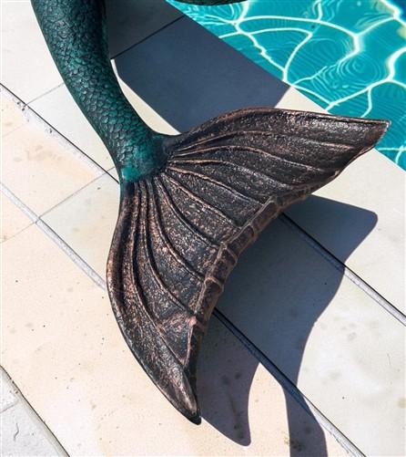 Large Mermaid Statue, Garden Decor Outdoor Nautical Ocean Sea Siren Sculpture, L