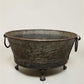 Rustic Large Metal Wash Tub Farmhouse Planter Garden Decor Galvanized Bucket, E