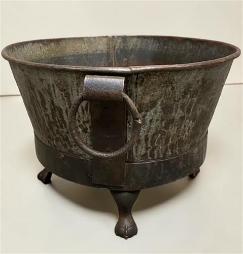 Rustic Large Metal Wash Tub Farmhouse Planter Garden Decor Galvanized Bucket, E