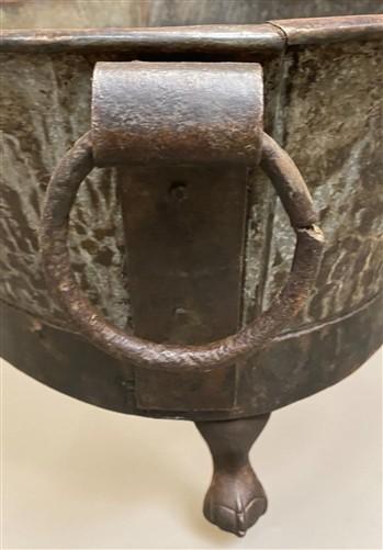 Rustic Large Metal Wash Tub Farmhouse Planter Garden Decor Galvanized Bucket, E