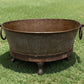 Rustic Large Metal Wash Tub Farmhouse Planter Garden Decor Galvanized Bucket, F