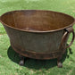 Rustic Large Metal Wash Tub Farmhouse Planter Garden Decor Galvanized Bucket, F