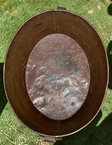 Rustic Large Metal Wash Tub Farmhouse Planter Garden Decor Galvanized Bucket, F
