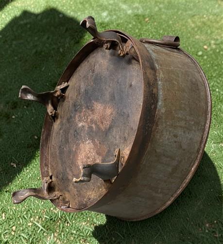 Rustic Large Metal Wash Tub Farmhouse Planter Garden Decor Galvanized Bucket, F