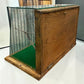 Countertop Glass Display Showcase, Vintage Oak Cabinet Base, Store Display Case