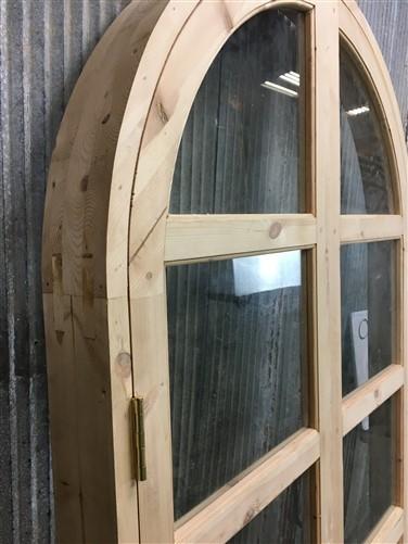 Arched French Double Door (48x80) 3 Pane Glass Door European Styled w Jamb OM9