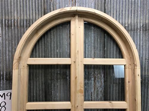 Arched French Double Door (48x80) 3 Pane Glass Door European Styled w Jamb OM9