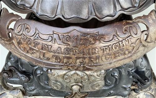 Antique Florence No. 153 Blast Air Tight Cast Iron Parlor Wood Burning Stove