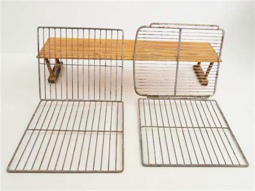 4 Metal Grates Replacement Gas Grill Charbroil Fire Retro Refrigerator Vintage