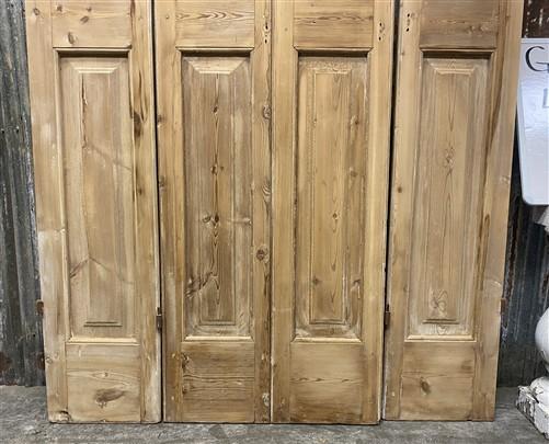 Antique French Double Doors (44x102) 3 Pane Glass, European Reclaimed G166