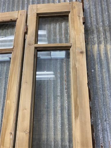 Antique French Double Doors (44x102) 3 Pane Glass, European Reclaimed G166