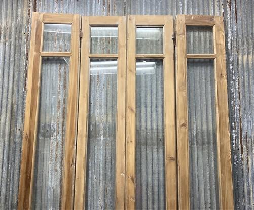 Antique French Double Doors (44x102) 3 Pane Glass, European Reclaimed G166