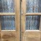 Antique French Double Doors (44x102) 3 Pane Glass, European Reclaimed G166