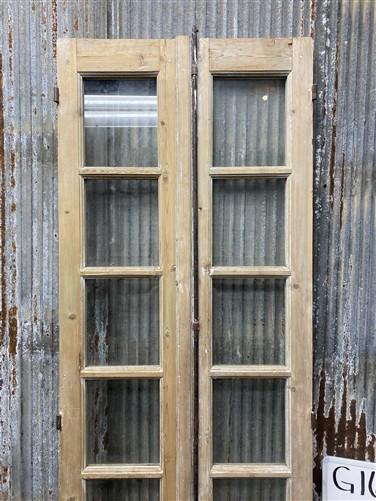 Antique French Double Doors (28x86.5) 7 Pane Glass, European Reclaimed G167