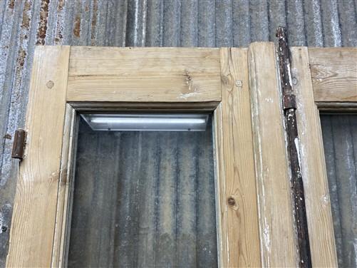 Antique French Double Doors (28x86.5) 7 Pane Glass, European Reclaimed G167