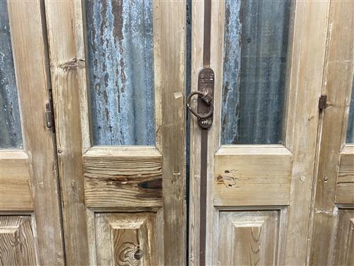 Antique French Double Doors (44.5x93) 1 Pane Glass, European Reclaimed G168