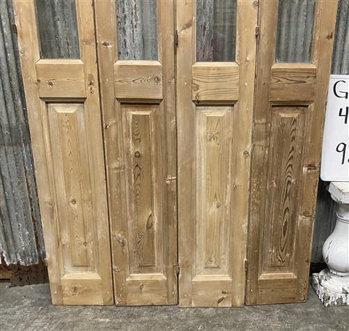 Antique French Double Doors (44.5x93) 1 Pane Glass, European Reclaimed G168