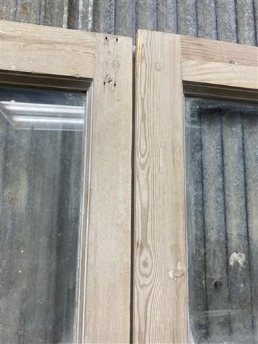 Antique French Double Doors (40x85.75) 3 Pane Glass, European Reclaimed G169