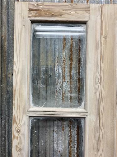 Antique French Double Doors (40x85.75) 3 Pane Glass, European Reclaimed G169