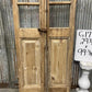 Antique French Double Doors (29x99.75) 3 Pane Glass, European Reclaimed G171