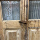 Antique French Double Doors (29x99.75) 3 Pane Glass, European Reclaimed G171