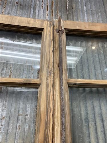 Antique French Double Doors (29x99.75) 3 Pane Glass, European Reclaimed G171