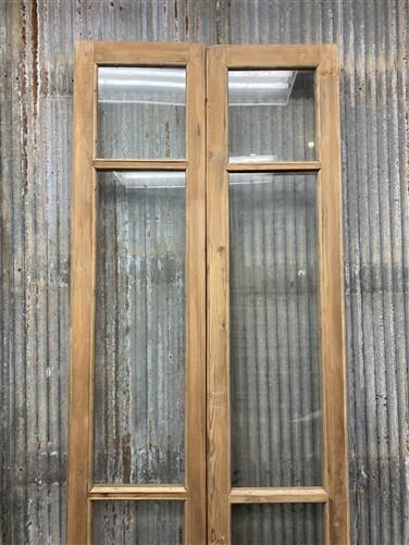 Antique French Double Doors (29x99.75) 3 Pane Glass, European Reclaimed G171