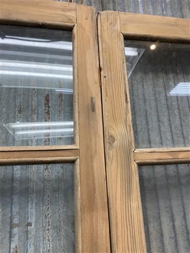 Antique French Double Doors (29x99.75) 3 Pane Glass, European Reclaimed G171